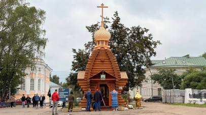 Установлен проектный купол часовни в Вологде